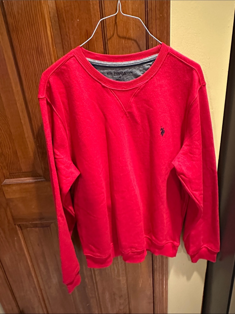 Ralph Lauren Bright Red Crewneck Sweatshirt with Logo
